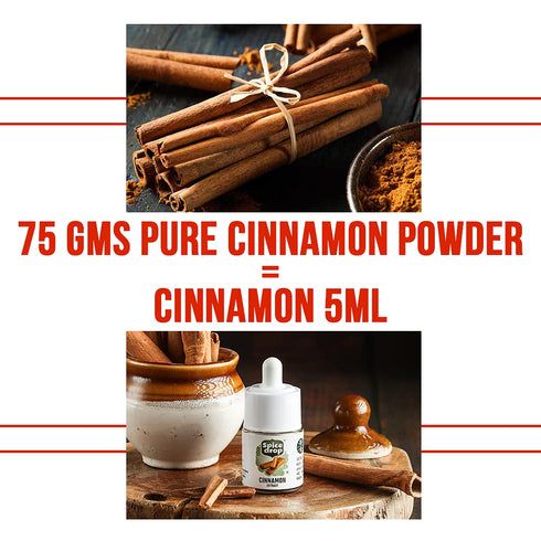 0.17 Oz Spice Drop Cinnamon Cassia Extract Baking, Cooking, Smoothie, Dessert, Coffee, Tea | Premium Quality Rich Aroma