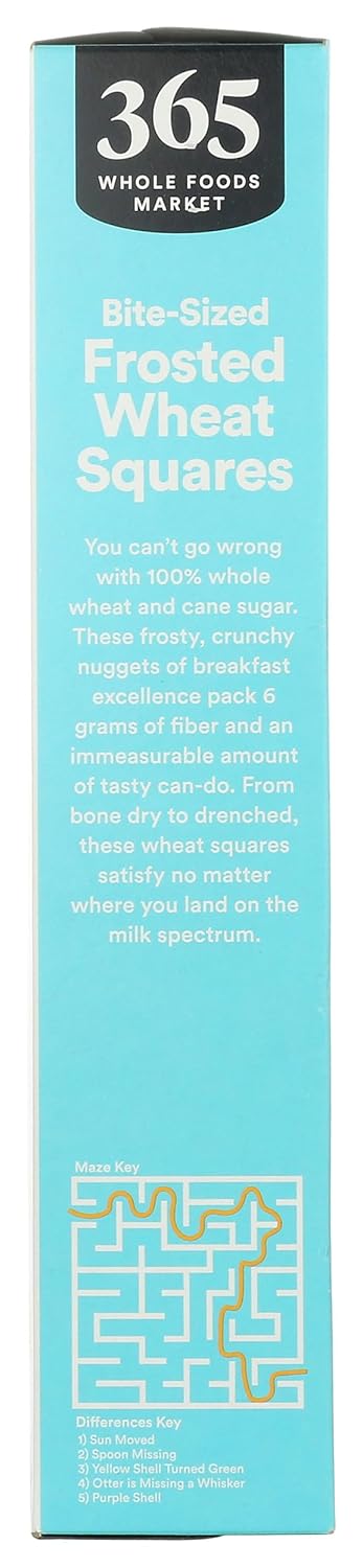 365 16 by Whole Foods Market, Frosted Wheat Squares Cereal, Ounce
