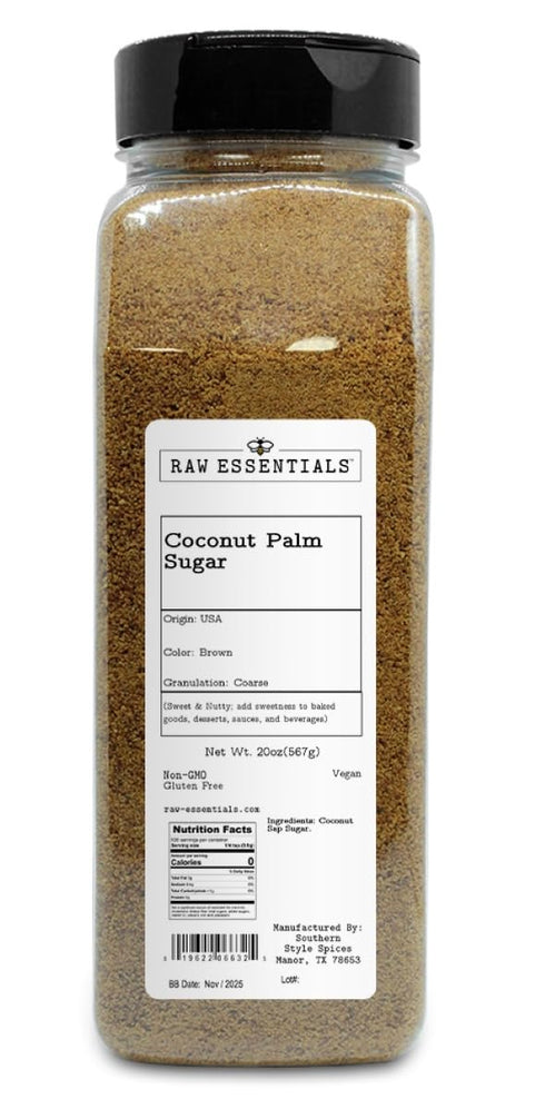 Raw Essentials Coconut Palm Sugar Sweet and Nutty Add to Baked Goods,