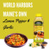 16 oz (Pack 2) World Harbors Lemon Pepper Garlic Sauce & Marinade, Made in Maine, Ideal for Chicken Wings, Seafood