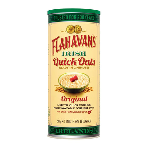 Pack 2, 500 Flahavan's Microwaveable Quick Oats, Ireland, of g