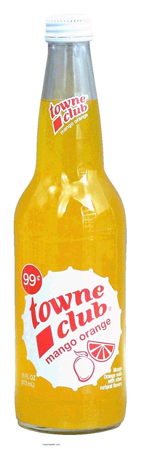 Towne Club mango orange soda with other natural flavors 16 fl oz Glass Bottle(s)