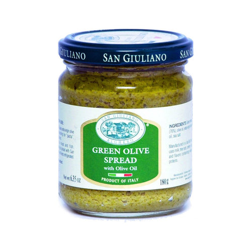 San Giuliano Green Olive Spread with EVOO, 6.35 oz (180 g)