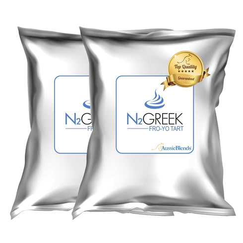 Frozen 2-Pack, AussieBlends Greek Yogurt Mix Tart For Froyo, Soft Serve, and Rolled Ice Cream | Froyo Mix, Greek Yogurt
