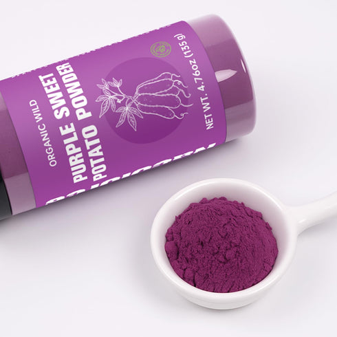 100% (4.76oz) Organic Freeze-Dried Purple Sweet Potato Powder | No Sugar Added: Natural Food Coloring & Flavor