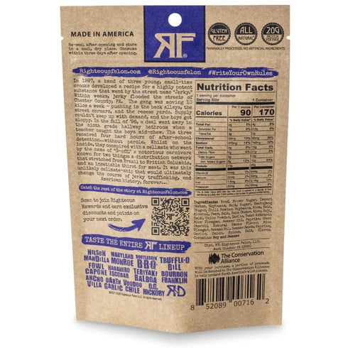 2 Pack 3 Righteous Felon Beef Jerky - Seoul Survivor Jerky - Gluten-Free Snacks - All-Natural, Locally Sourced & Dried