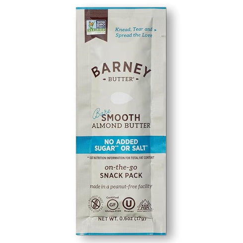 Packs, 0.6 (Pack 12), Barney Butter Almond Butter Snack Bare Smooth, Ounce of No Added Sugar or Salt, Skin-Free