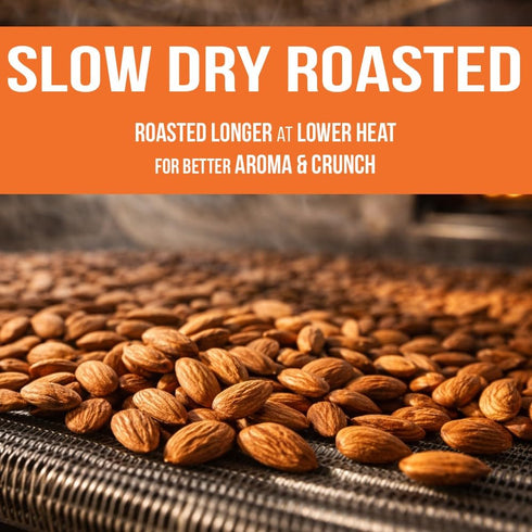 3 LB Roastery Coast - Daily Nuts Just Roasted Almonds | Almonds Bulk | Unsalted Nuts| Slow Dry Roasted | Steam