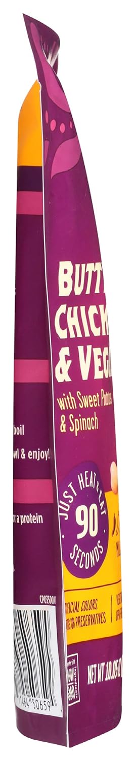 10.05 Oz (Pack 1) Patak's Butter Chickpeas & Veggies, of Mild Curry with Chickpeas, Spinach, Carrots, Ready to Heat