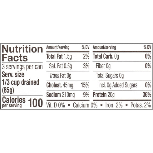 Albacore 12 oz (Pack 12) 18g Omega-3s Bumble Bee Chunk White Tuna in Water, Can of - Wild Caught Tuna - Protein per