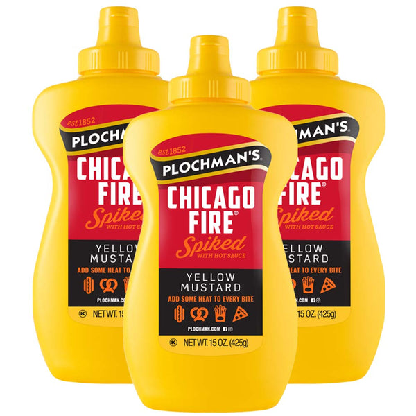 Plochman's Chicago Fire Yellow Mustard 15 Oz (3 Pack)