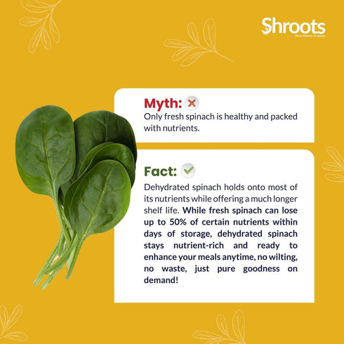 (30g 1.05 oz, Pack 1) SHROOTS Dehydrated Spinach Leaves Air Dried Dehydrated Vegetable, Gluten Free, Vegan, Shredded