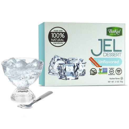 Bakol Jel Dessert - All Natural Vegan Dessert Mix, Kosher, Halal, Unflavored (PACK OF 3)