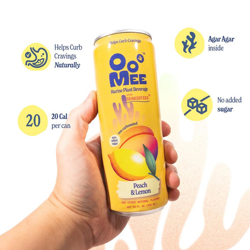(4 Pack, OoMee Prebiotic Beverage - Vegan, Sustainable Marine Sourced Prebiotics, Support Digestive Health