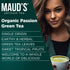 Maud's Organic Passion Green Tea Pods, 24 ct, Recyclable Single Serve Tea Pods Compatible with Keurig K Cups Maker
