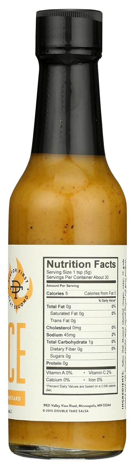 5 OZ Double Take Salsa Scotch Bonnet Hot Mustard Sauce