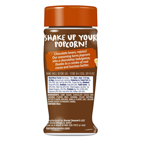 3 (Pack 6) Kernel Season's Popcorn Seasoning, Caramel Hot Chocolate With Real Cocoa, Ounce