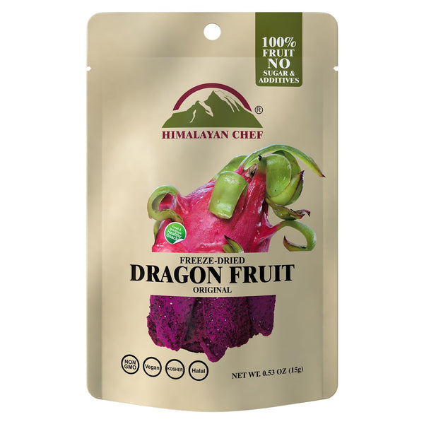 Himalayan Chef Freeze-Dried Dragon Fruit 15g | Organic Dried Fruits Snacks, Healthy