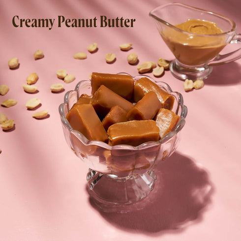 Pack Caramels.com | Chocolate Caramels Brownie and Creamy Peanut Butter | Soft Caramel | Duo | Individually Wrapped |