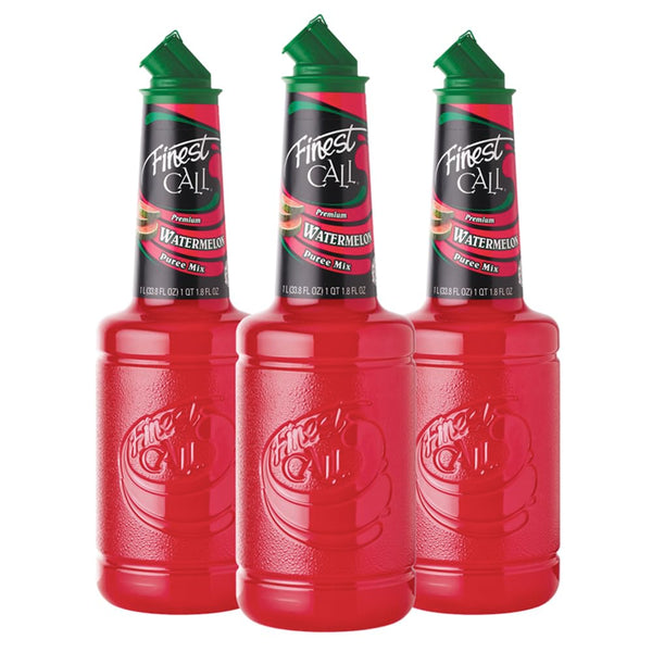 Finest Call Premium Watermelon Fruit Puree Drink Mix, 1 Liter Bottle (33.8
