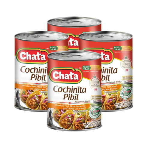 Chata Cochinita Pibil, Shredded Pork Meat with Annatto Seasoning, 13.05 oz, Pack