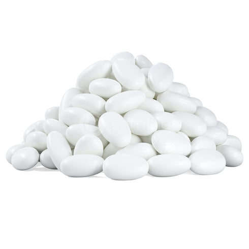 (2 lb) Cambie Jordan Almonds | Bright White Candy Almond | Premium Roasted Almonds with a Sweet Sugar Coating |