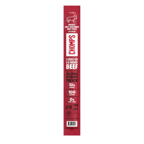 CHOMPS Smoky BBQ Beef Stick Sgl, 1.15 OZ