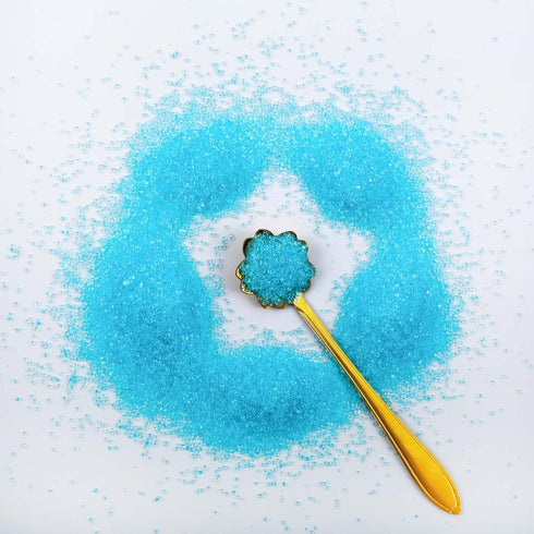 KASVAN 85g/3.2oz Blue Sanding Sugar Sprinkles - Edible Sugar Crystals, Baking Cake Decorations, Ice Cream Toppings