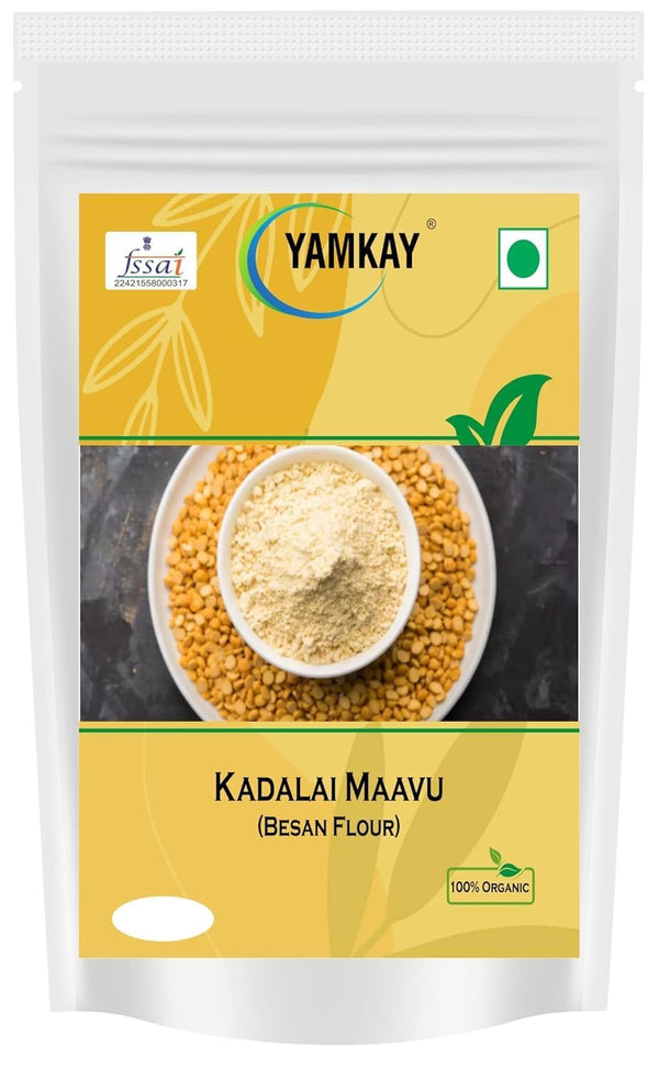 Yamkay Organic Kadalai Maavu Pure Besan Flour (Gram Flour/Chickpea Flour) | 100%