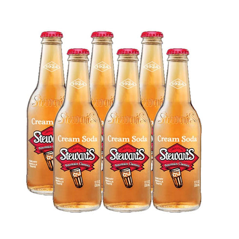 Stewarts Original Cream Soda 12 Oz Glass Bottle (Pack of 6, Total of
