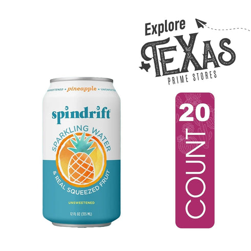 20- Pack 12 oz Spindrift of Pineapple Sparkling Water & Real Squeezed Fruit fl Can