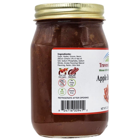 (2 Traverse Bay Farms Fruit Jams and Butters Jars, Apple Bacon Jam)