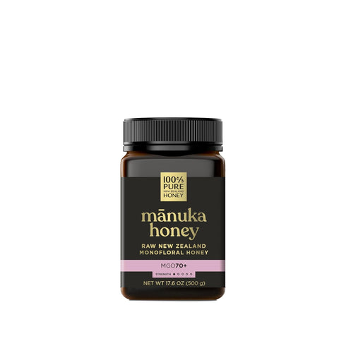 100% Pure New Zealand Honey - MGO 70+ Monofloral Mnuka Honey, 100%