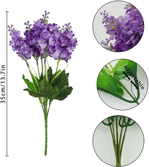NURCIX Simulation Flowers Hyacinth Wheat Flowers Wisteria Flowers Wholesale Restaurant partition Flower Arrangement