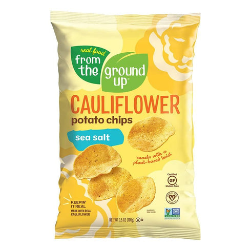 6 Pack 6 Pack) Real Food From The Ground Up Cauliflower Chips - Snack Bags (Sea Salt