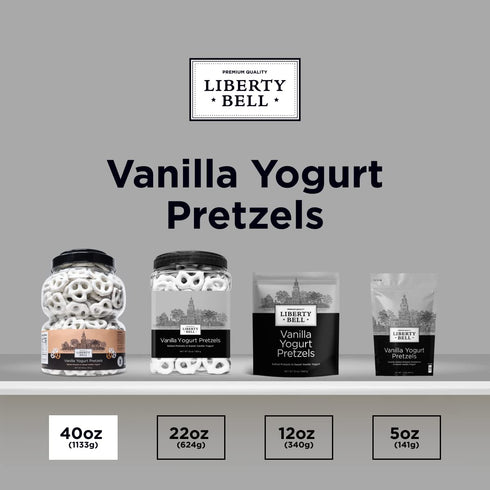 40 Liberty Bell Vanilla Yogurt Covered Mini Pretzels, Ounce Bag
