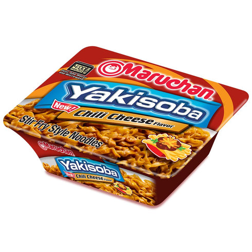 3.86 Oz. (8 Pack) Maruchan Yakisoba, Chili Cheese Flavor Stir-Fried Japanese Instant Ramen Noodles, High Protein