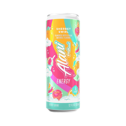 (Pack 12) Alani Nu Sherbet Swirl Sugar Free Energy Drink