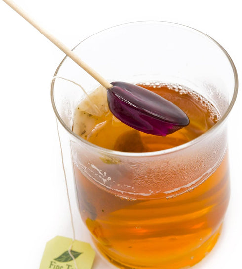 Sweet Stirs Pack 10 Original Flavored American Honey Spoons on Wooden Sticks Gift of (Lavender)