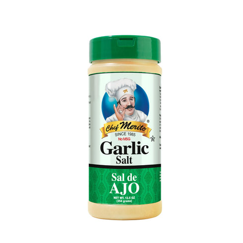 Chef Merito Garlic Salt 12.5 oz | Premium Garlic & Sea Salt