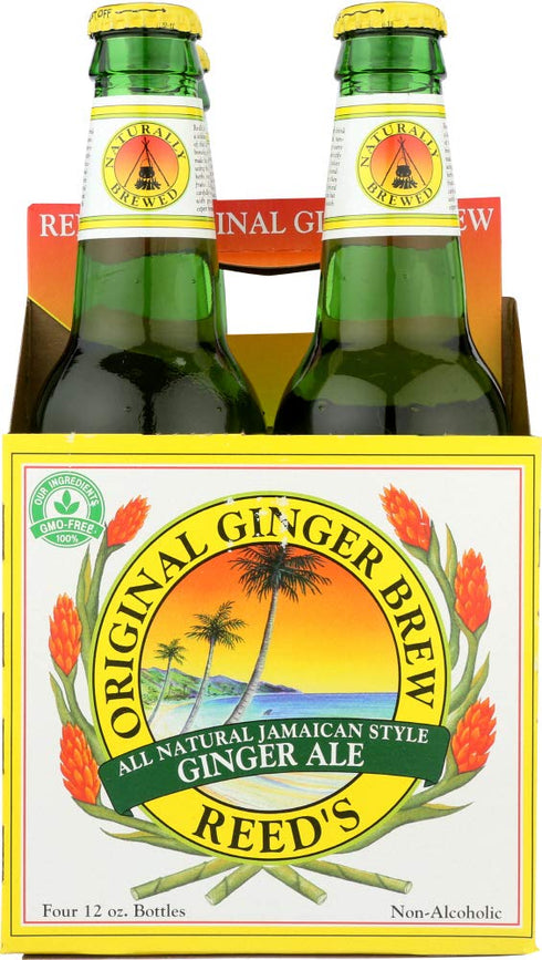 Reed'S Ginger Ale Original Ginger Brew Soda, 12 Ounce (24 Glass Bottles)