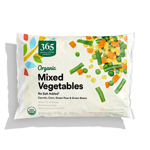 365 by Whole Foods Market , Organic Mixed Vegetables No Salt Added, 16 oz, (Frozen)
