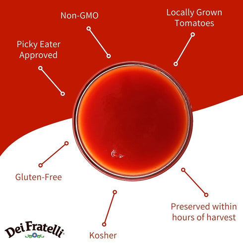 100% 46oz (6 pack) Dei Fratelli Vegetable Juice, Not from Concentrate
