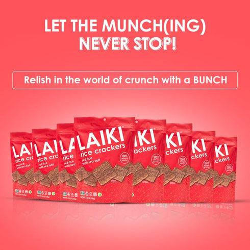 3.53 (Pack 8) Rice Crackers - Gluten Free Snacks - Deliciously Light and Airy Crunch - Allergen-Friendly, Vegan