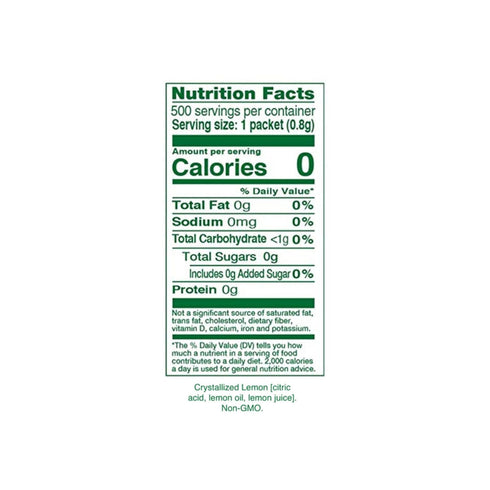 500ct (Pack 1) 0 Packets Packets True Lemon of - Water Enhancer - Bulk Dispenser - Calorie Drink Mix For Water - Sugar