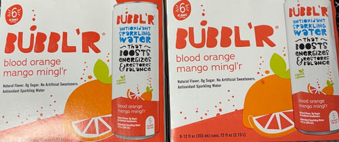 Generic BUBBLR Blood Orange Mango Minglr Antioxidant Sparkling Water - 12 Cans 2