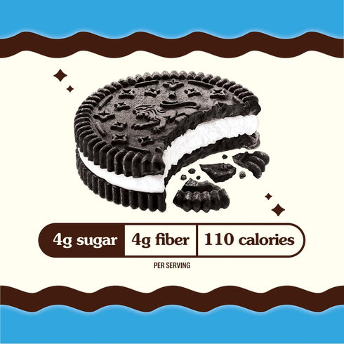 40 (10 Packs 1.69oz) Rip Van LEOs - Cookies and Cream Sandwich Cookies - Low Sugar Snack Cookies - Low Carb Snack