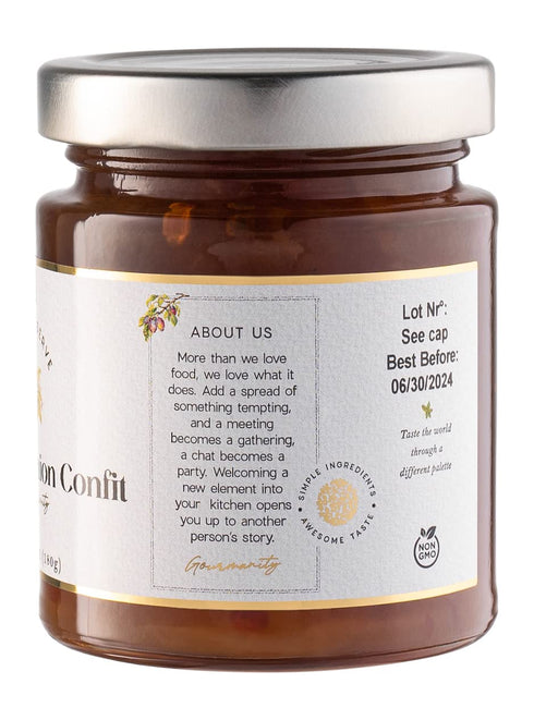 6.35oz Gourmanity Mulhouse Onion Jam, Sweet & Savoury Taste, Serve with Burgers, Grilled Meat and Fish, All Natural