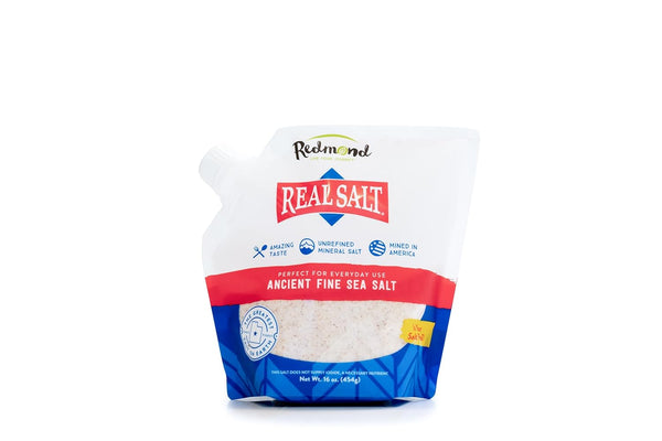 Redmond Real Salt - Ancient Fine Sea Salt, Unrefined Mineral Salt, 16