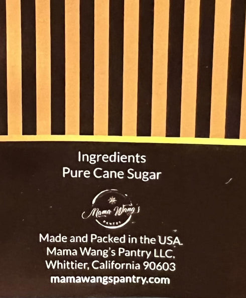 7oz, Rock Sugar-Yellow Mama Wang's Pantry, Net Wt. Pure Cane Sugar, Made in the U.S.A. For Sweetner, Pho, Chinese